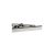 Slim or Skinny Plain Rhodium Plated Tie Clip - 4cm (engravable)