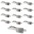 Light Brushed Rhodium Plated Birthstone / Anniversary year Tie Clip