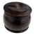 Tobacco Jar With Pipe Rest In Lid Dark Camwood Boxed (1)