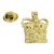 Regal Gold Plated Crown Lapel Pin Badge