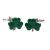 Green Irish Shamrock Cufflinks