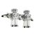 Rhodium Plated Sci Fi Retro Robot Cufflinks