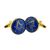 Gold Plated Dark Blue Masonic Cufflinks