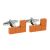 Computer Retro Block Game Orange / Yellow Cufflinks