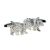 Rhodium Plated Bears Cufflinks