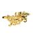 Gold Plated Scottish Heraldic Lion Cufflinks