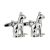 Rhodium Plated Egyptian Cat Design Cufflinks