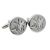 Debossed Recess Design Bee Round Cufflinks