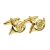 French Horn Gold Plated Music Instrument Cufflinks
