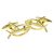Gold Plated Christian Ichthus Crystal Detail Religion Religious Cufflinks