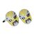 Peking Opera Drama Mask Yellow Cufflinks