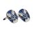 Peking Opera Drama Mask Blue Cufflinks