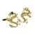 Gold Plated Lucky Chinese Dragon Cufflinks