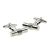 Cylindrical Rhodium Plated Classic Cufflinks