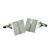 Square rhodium plated patterned classic Cufflinks
