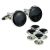 Black Cufflinks & 4 Button Stud Set for Evening Wear
