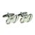 Rhodium Plated age 60 or 60th Anniversary Cufflinks