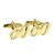 Gold Plated Age 60 or 60th Anniversary Cufflinks