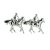 Horse Mounted Polo Player Equestrian Cufflinks