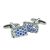 Honeycomb Blue Crystal Cage Classic Cufflinks