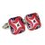 Purple & Red Patterned Square Classic Cufflinks