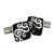 Square Black & Silver Classic Cufflinks
