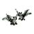 Bats with Black Crystal Eyes Cufflinks
