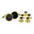 Gold & Black Evening Wear Cufflinks & 5 Button Studs Set