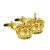 Gold Plated Royal Crown Cufflinks Blue Crystal Museum