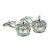 Royal Crown Museum Cufflinks With clear crystals