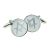 White & Silver Enamelled Masonic Cufflinks