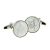 White & Silver Enamelled Masonic Cufflinks with G