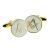 White & Gold Enamelled Masonic Cufflinks