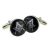 Black & Silver Enamelled Masonic Freemason Cufflinks with G
