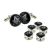 Black & Silver Enamelled Masonic Cufflinks with G & 5 Button Stud Set
