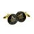 Black & Gold Enamelled Masonic Freemason Cufflinks with G