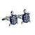 Blue Crystal Turtle Cufflinks