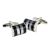 Half Cylinder Black & Smoke Classic Cufflinks (DWC)