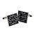 Square Black Enamel Lined Classic Cufflinks (DWC)