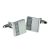 Square Classic Cufflinks with White detail