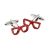 Geeky Red Eye Glasses Cufflinks
