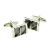 Grey & Black Striped classic Cufflinks