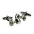 Gunmetal Weight Lifters Gym Cufflinks