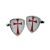 Ornate Knights Templar Cross Shield Cufflinks