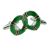 Sailing Green & Red Life Belt Lifebuoy Sailors Cufflinks