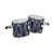 Blue & Black Drums Music Instrument Cufflinks