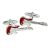 Red Guitar Music Cufflinks