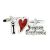 I Love German Shepherd Dog Cufflinks