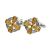Two Tone Celtic Round Cross Cufflinks