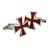 Red Maltese Cross Crusader Cufflinks